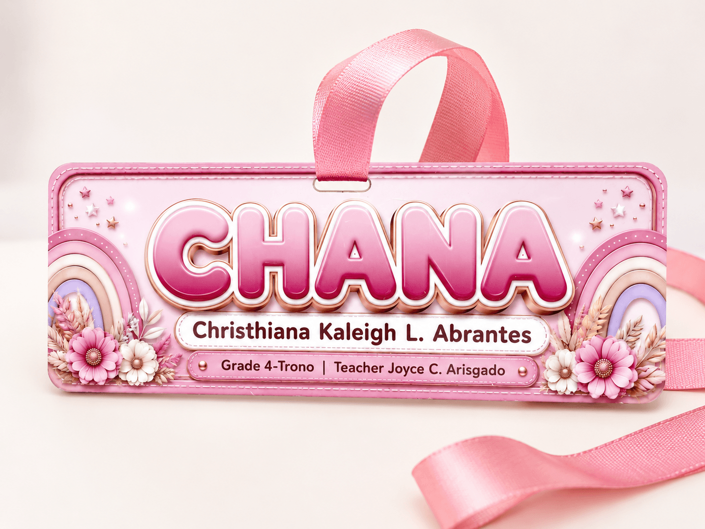 PVC Customized Back to Back Nametag